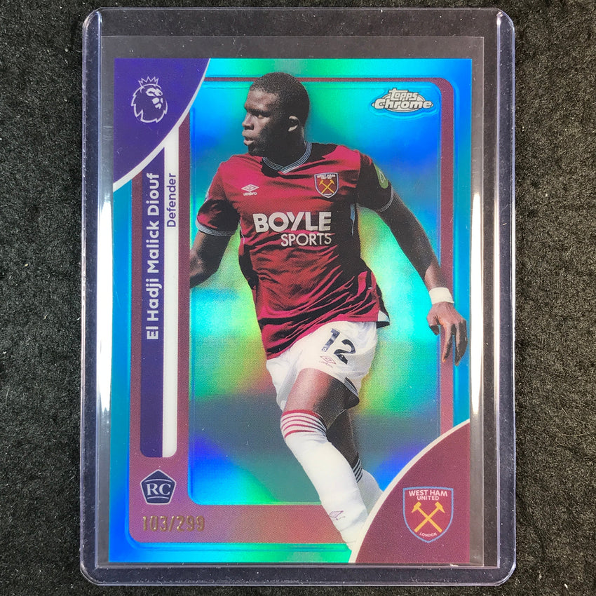 2026 Topps Chrome Premier League EPL EL HADJI MALICK DIOUF Rookie Teal /299 #181