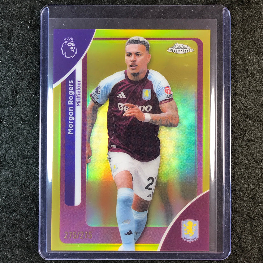 2026 Topps Chrome Premier League EPL MORGAN ROGERS Yellow /275 #22
