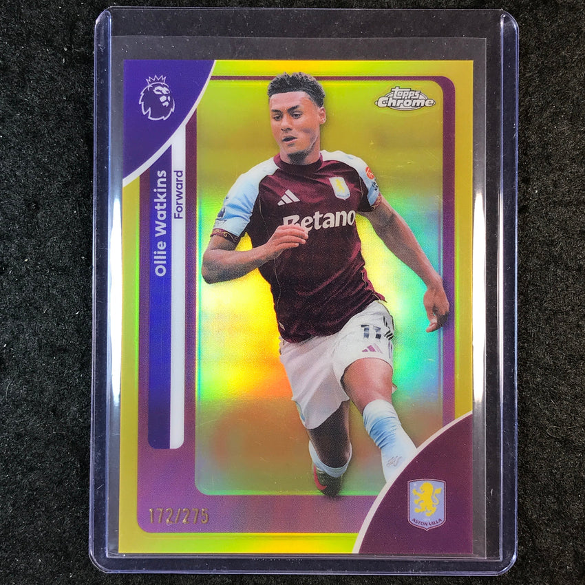 2026 Topps Chrome Premier League EPL OLLIE WATKINS Yellow /275 #23