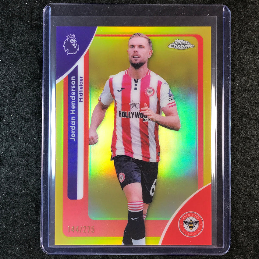 2026 Topps Chrome Premier League EPL JORDAN HENDERSON Yellow /275 #39