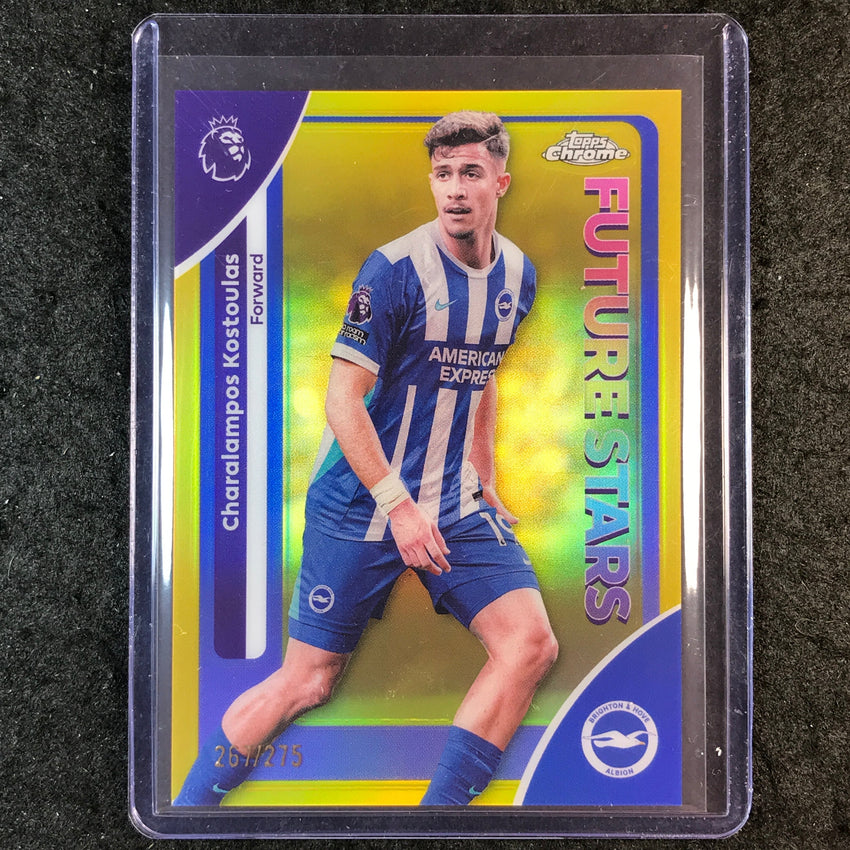 2026 Topps Chrome Premier League CHARALAMPOS KOSTOULAS Future Stars Yellow /275