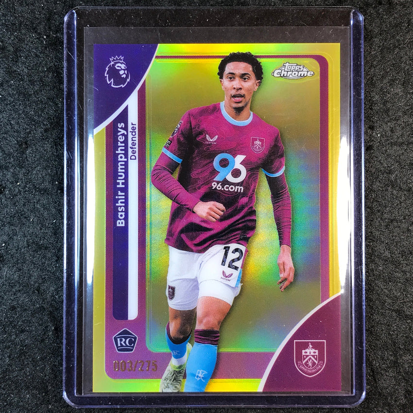 2026 Topps Chrome Premier League EPL BASHIR HUMPHREYS Rookie Yellow /275 #58