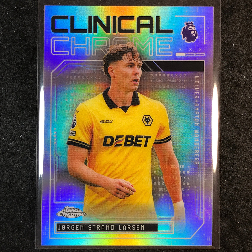 2026 Topps Chrome Premier League EPL JORGEN STRAND LARSEN Clinical Chrome #CC-20