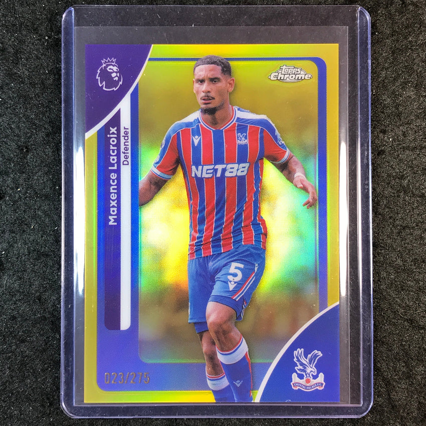 2026 Topps Chrome Premier League EPL MAXENCE LACROIX Yellow /275 #78