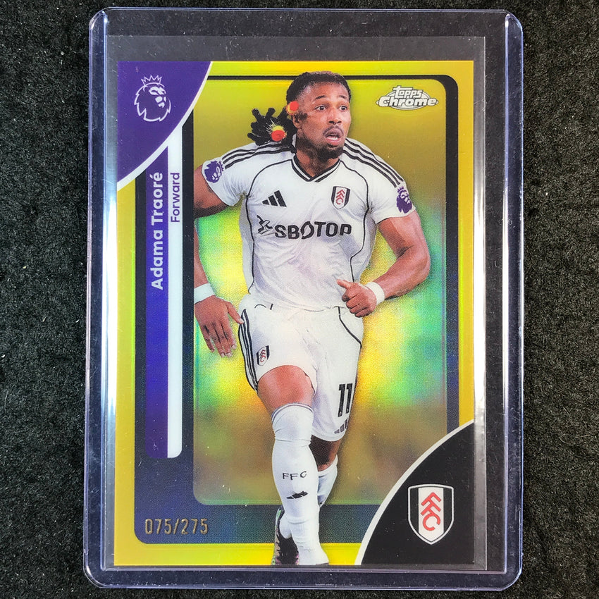 2026 Topps Chrome Premier League EPL ADAMA TRAORE Yellow /275 #96