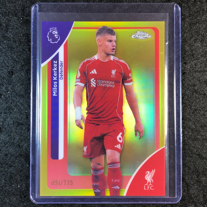 2026 Topps Chrome Premier League EPL MILOS KERKEZ Yellow /275 #111