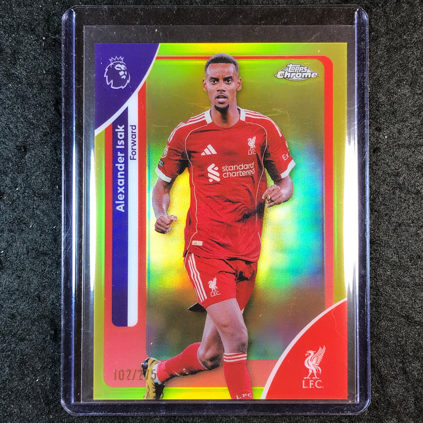2026 Topps Chrome Premier League EPL ALEXANDER ISAK Yellow /275 #117