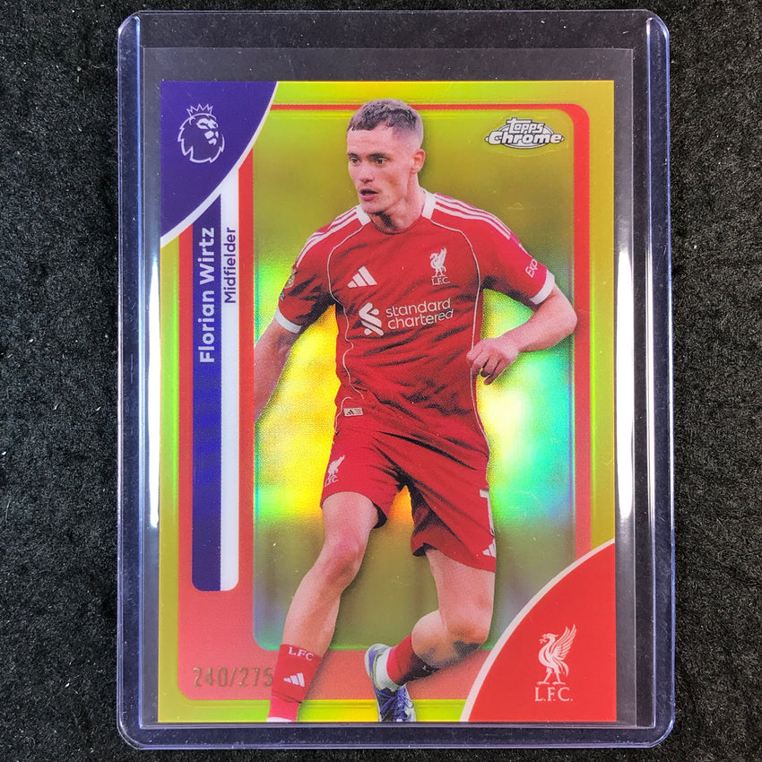 2026 Topps Chrome Premier League EPL FLORIAN WIRTZ Yellow /275 #119