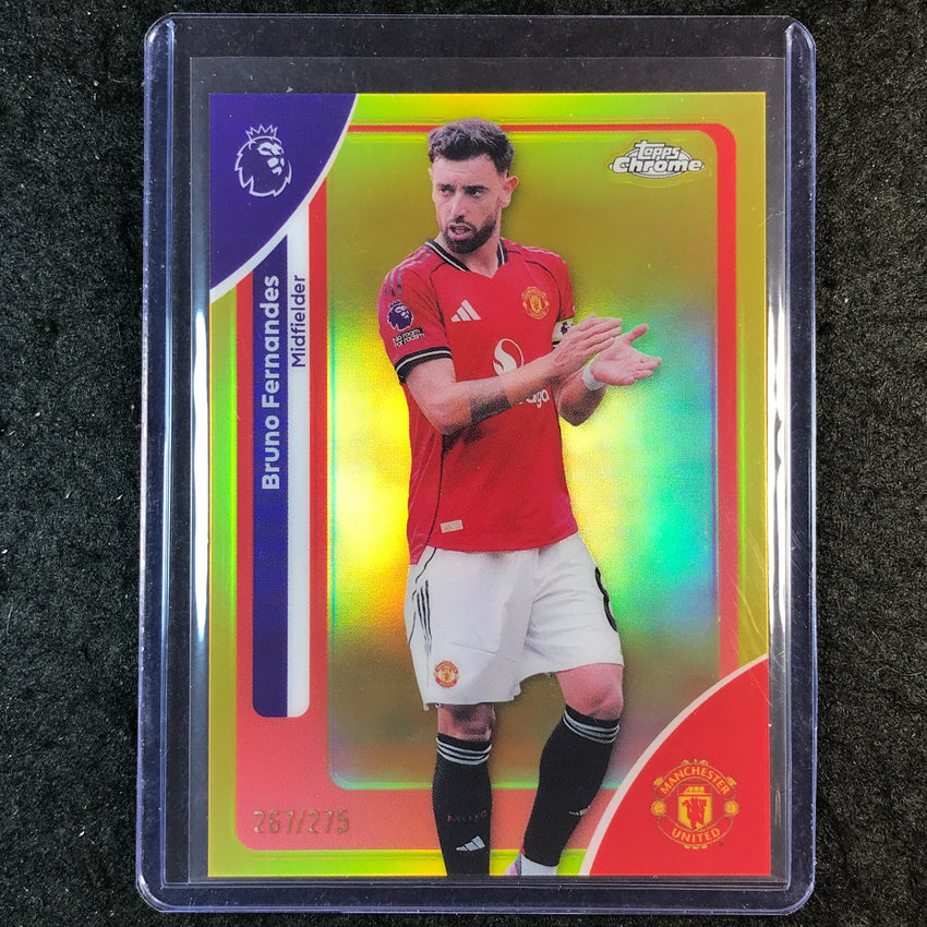 2026 Topps Chrome Premier League EPL BRUNO FERNANDES Yellow /275 #135