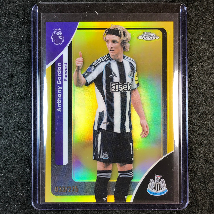 2026 Topps Chrome Premier League EPL ANTHONY GORDON Yellow /275 #144