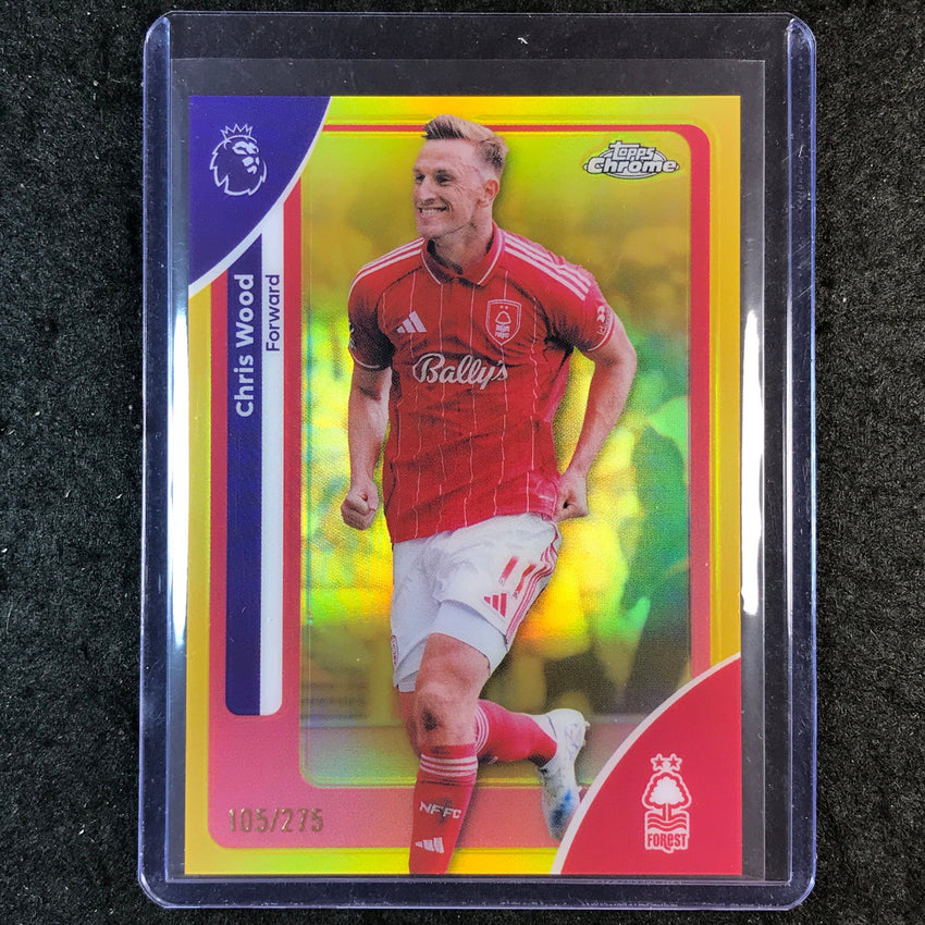 2026 Topps Chrome Premier League EPL CHRIS WOOD Yellow /275 #158