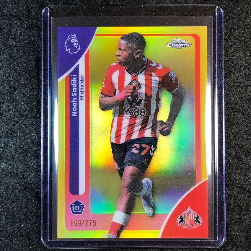 2026 Topps Chrome Premier League EPL NOAH SADIKI Rookie Yellow /275 #161