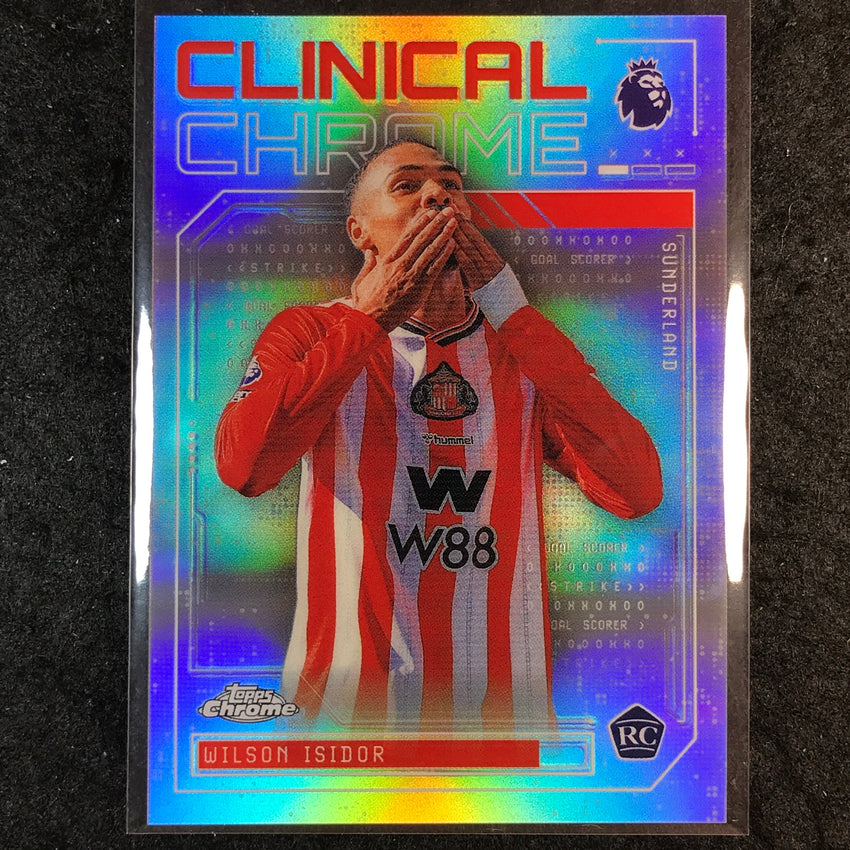2026 Topps Chrome Premier League EPL WILSON ISIDOR Clinical Chrome Rookie #CC-28