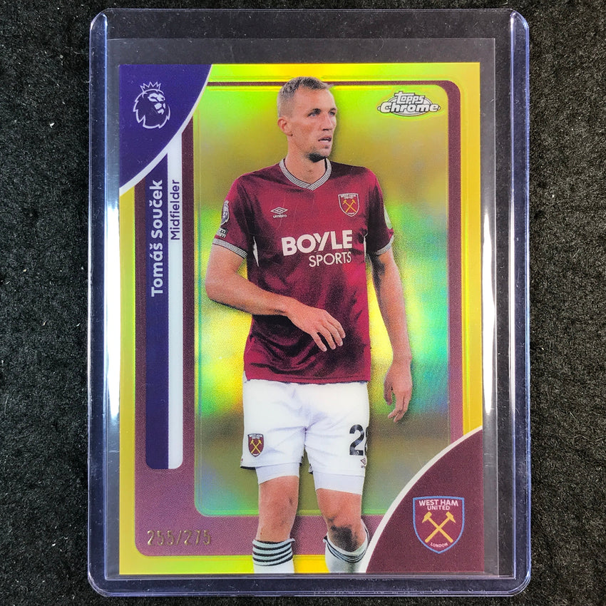 2026 Topps Chrome Premier League EPL TOMAS SOUCEK Yellow /275 #188