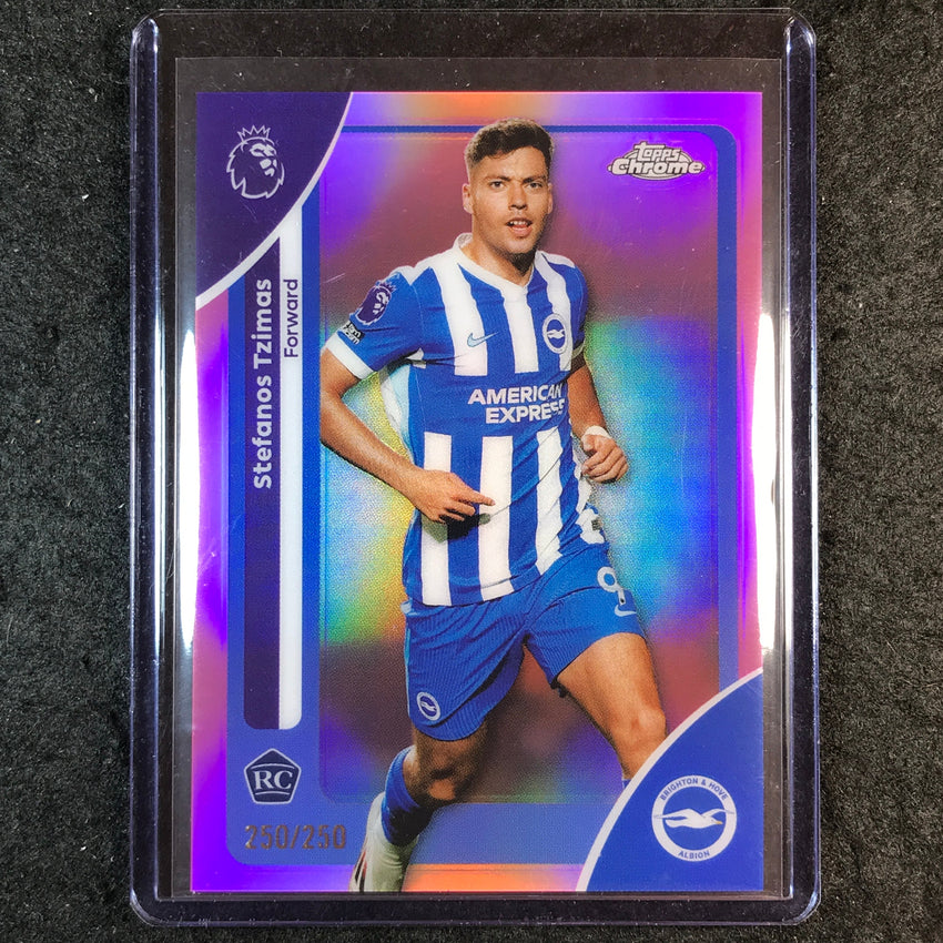 2026 Topps Chrome Premier League EPL STEFANOS TZIMAS Rookie Pink /250 #42