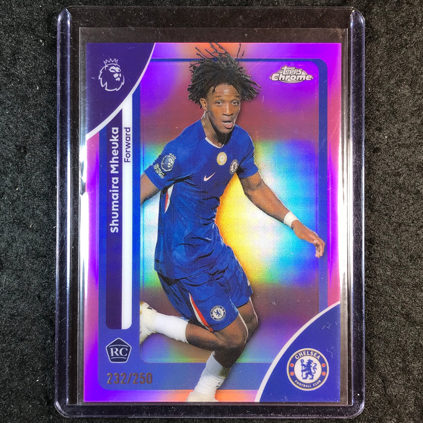 2026 Topps Chrome Premier League EPL SHUMAIRA MHEUKA Rookie Pink /250 #64