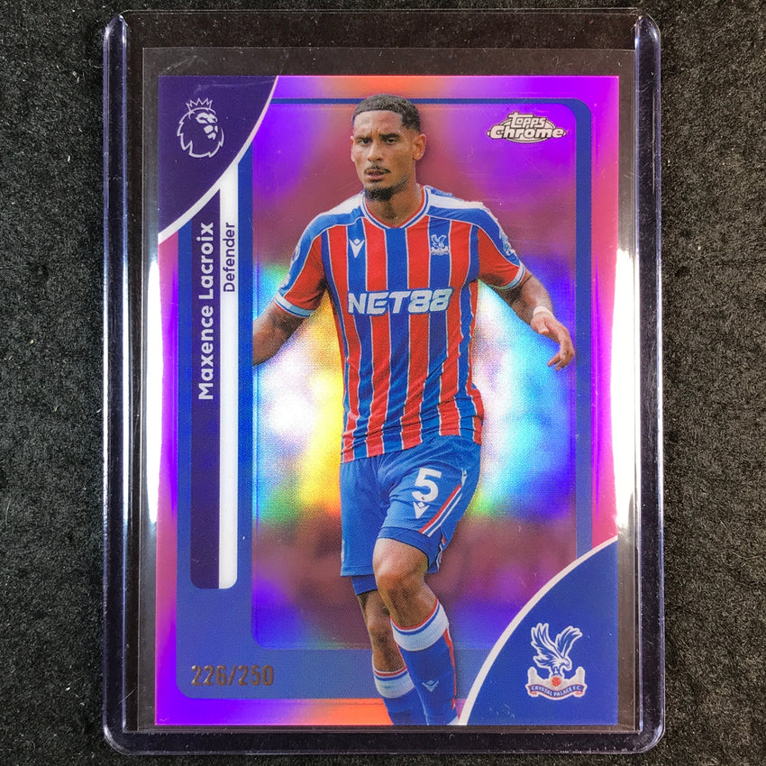 2026 Topps Chrome Premier League EPL MAXENCE LACROIX Pink /250 #78