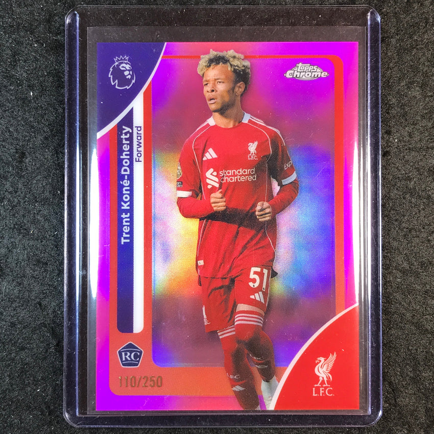 2026 Topps Chrome Premier League EPL TRENT KONE-DOHERTY Rookie Pink /250 #113
