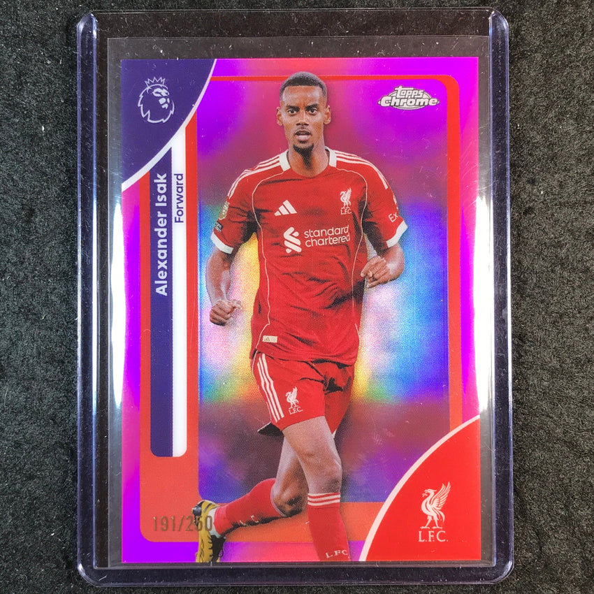 2026 Topps Chrome Premier League EPL ALEXANDER ISAK Pink /250 #117
