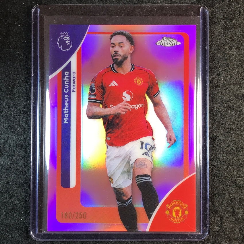 2026 Topps Chrome Premier League EPL MATHEUS CUNHA Pink /250 #134