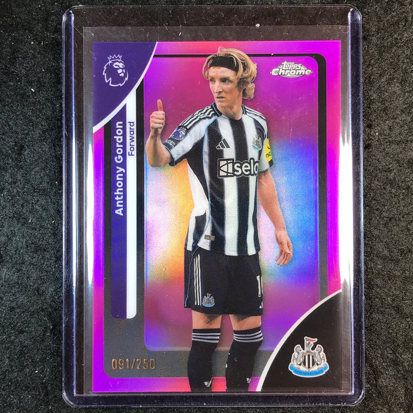 2026 Topps Chrome Premier League EPL ANTHONY GORDON Pink /250 #144