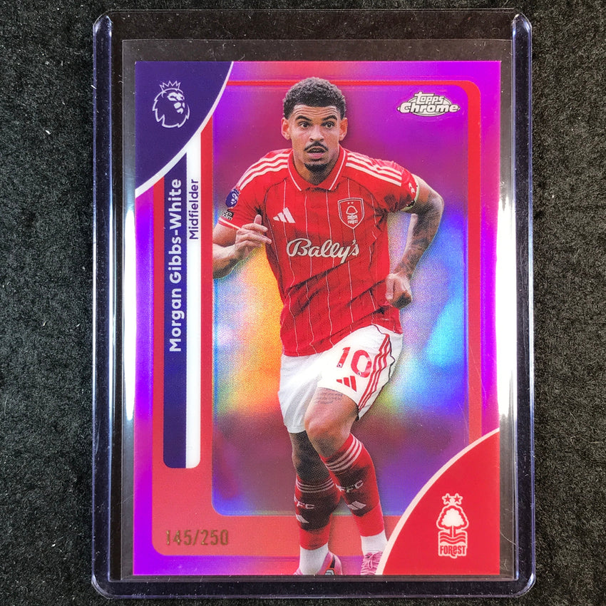 2026 Topps Chrome Premier League EPL MORGAN GIBBS-WHITE Pink /250 #154