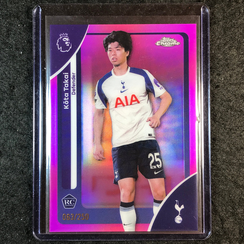 2026 Topps Chrome Premier League EPL KOTA TAKAI Rookie Pink /250 #177