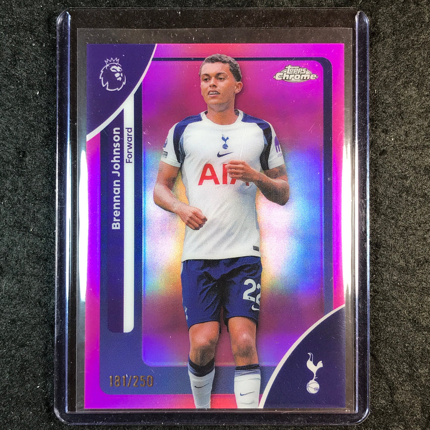2026 Topps Chrome Premier League EPL BRENNAN JOHNSON Pink /250 #178