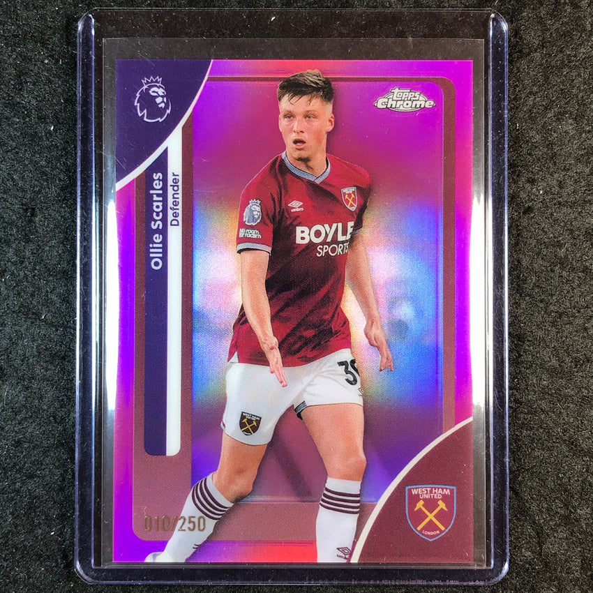 2026 Topps Chrome Premier League EPL OLLIE SCARLES Pink /250 #189