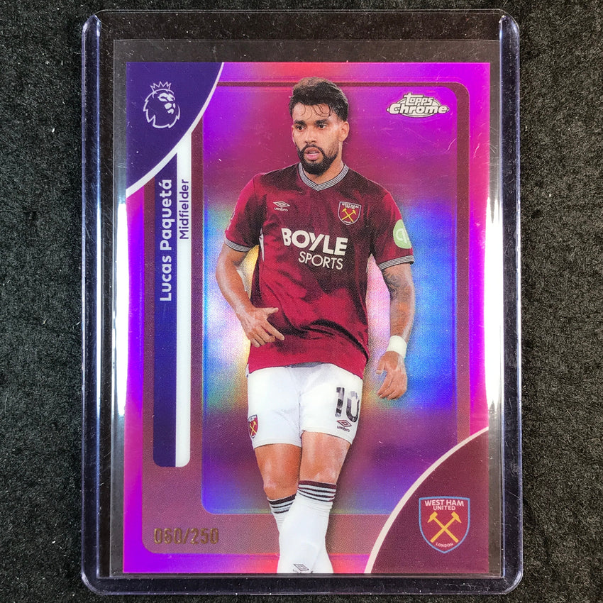 2026 Topps Chrome Premier League EPL LUCAS PAQUETA Pink /250 #187
