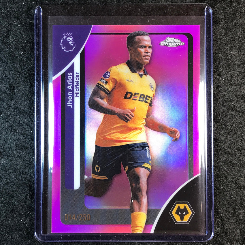 2026 Topps Chrome Premier League EPL JHON ARIAS Pink /250 #195