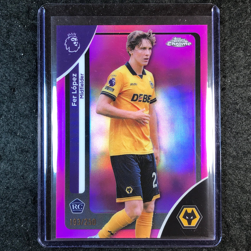 2026 Topps Chrome Premier League EPL FER LOPEZ Rookie Pink /250 #197