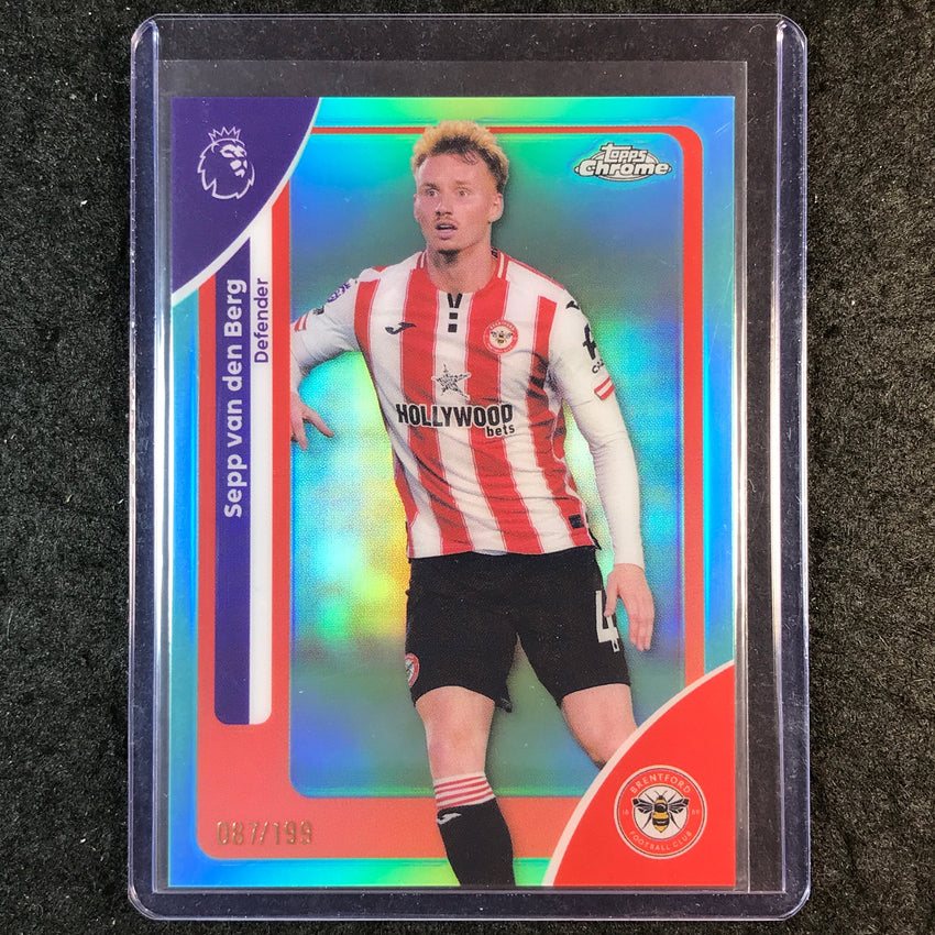 2026 Topps Chrome Premier League EPL SEPP VAN DE BERG Aqua 87/199 #38