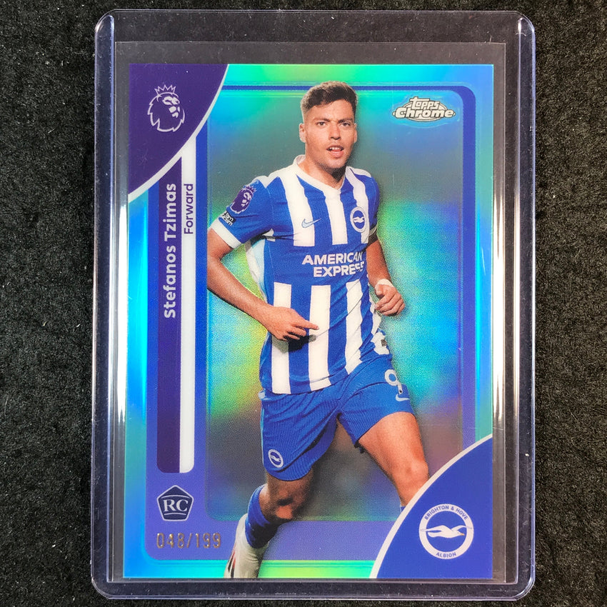 2026 Topps Chrome Premier League EPL STEFANOS TZIMAS Rookie Aqua 48/199 #42
