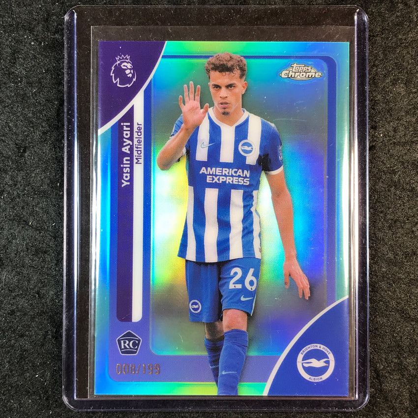 2026 Topps Chrome Premier League EPL YASIN AYARI Rookie Aqua 8/199 #43