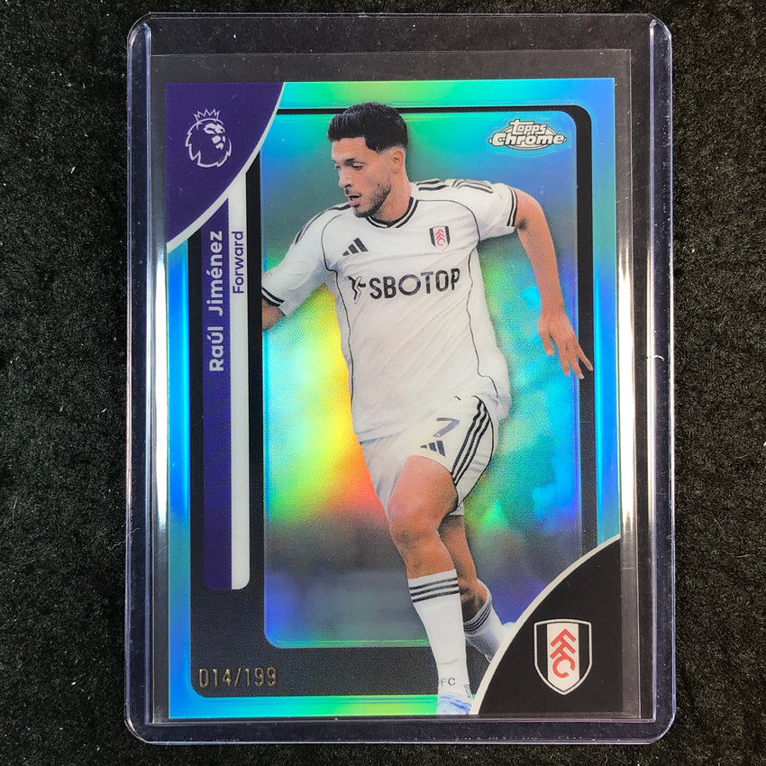 2026 Topps Chrome Premier League EPL RAUL JIMENEZ Aqua 14/199 #93