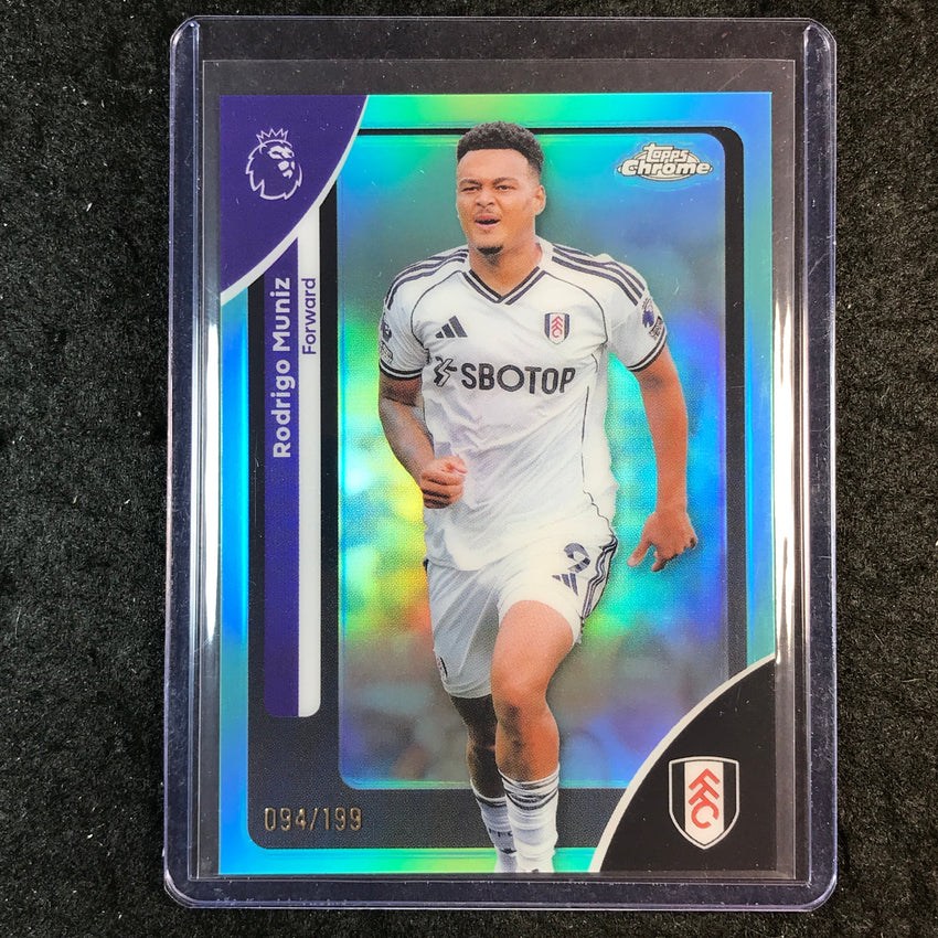 2026 Topps Chrome Premier League EPL RODRIGO MUNIZ Aqua 94/199 #95