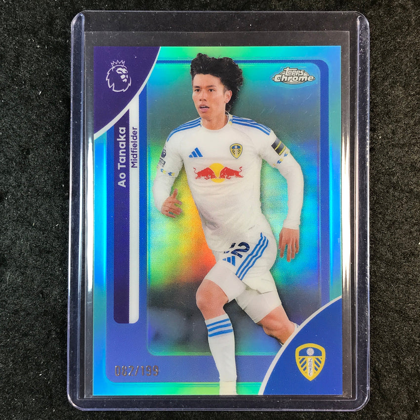 2026 Topps Chrome Premier League EPL AO TANAKA Aqua 82/199 #107