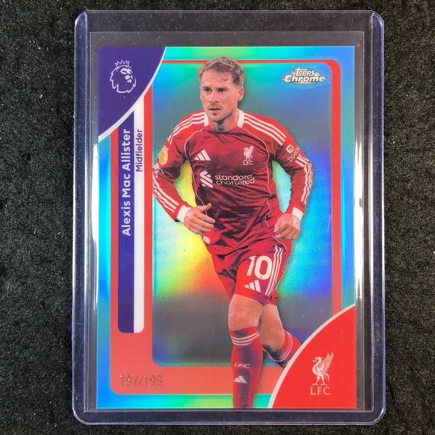 2026 Topps Chrome Premier League EPL ALEXIS MAC ALLISTER Aqua 197/199 #115