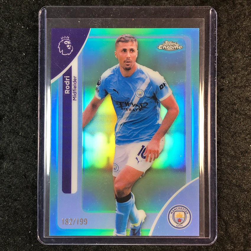 2026 Topps Chrome Premier League EPL RODRI Aqua 182/199 #127