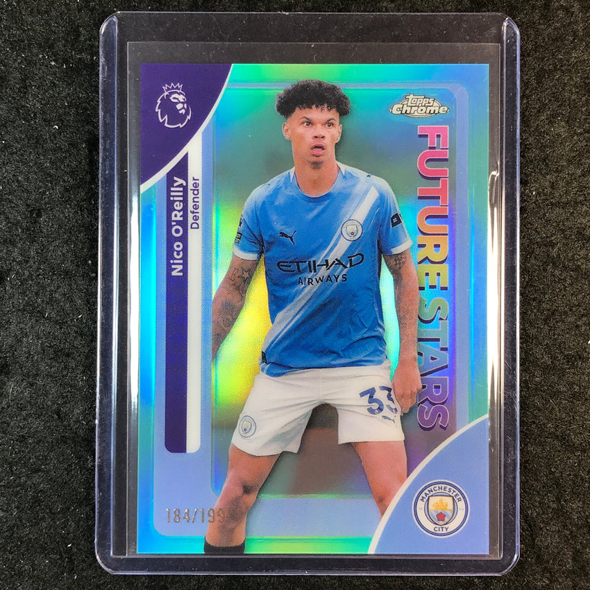 2026 Topps Chrome Premier League EPL NICO O'REILLY Future Stars Aqua 184/199