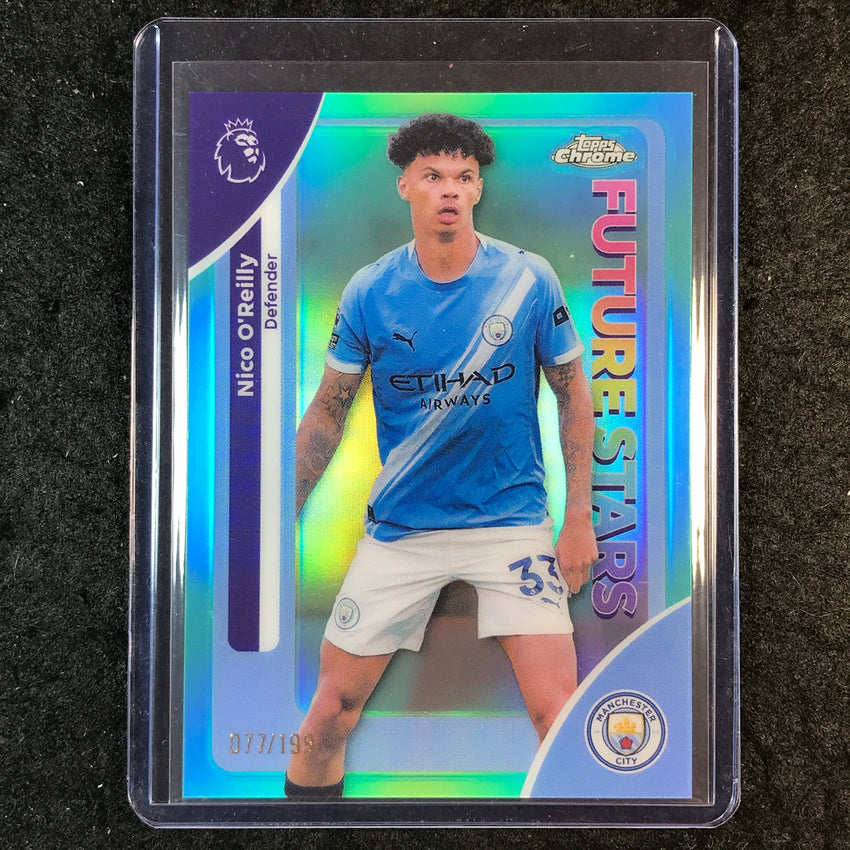 2026 Topps Chrome Premier League EPL NICO O'REILLY Future Stars Aqua 77/199 #130