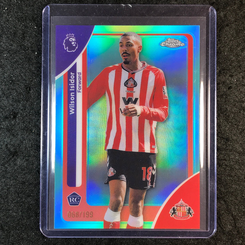 2026 Topps Chrome Premier League EPL WILSON ISIDOR Rookie Aqua 68/199 #166