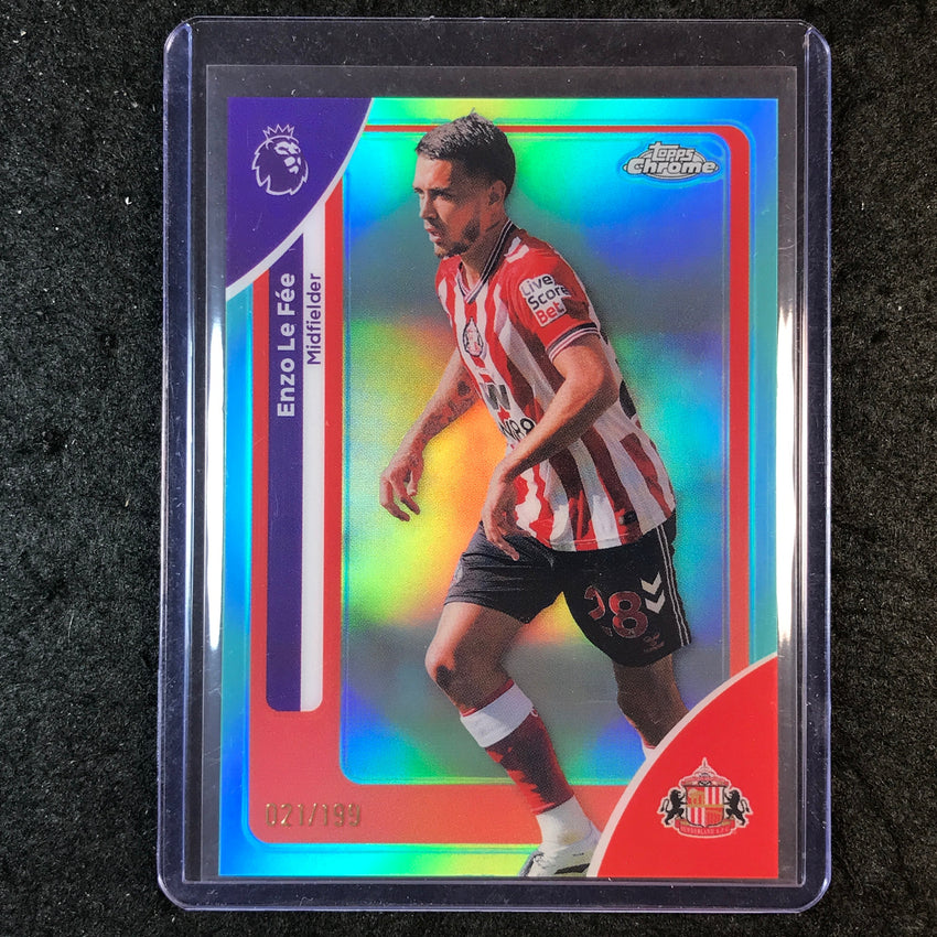 2026 Topps Chrome Premier League EPL ENZO LE FEE Aqua 21/199 #167