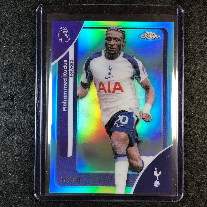 2026 Topps Chrome Premier League EPL MOHAMMED KUDUS Aqua 178/199 #176