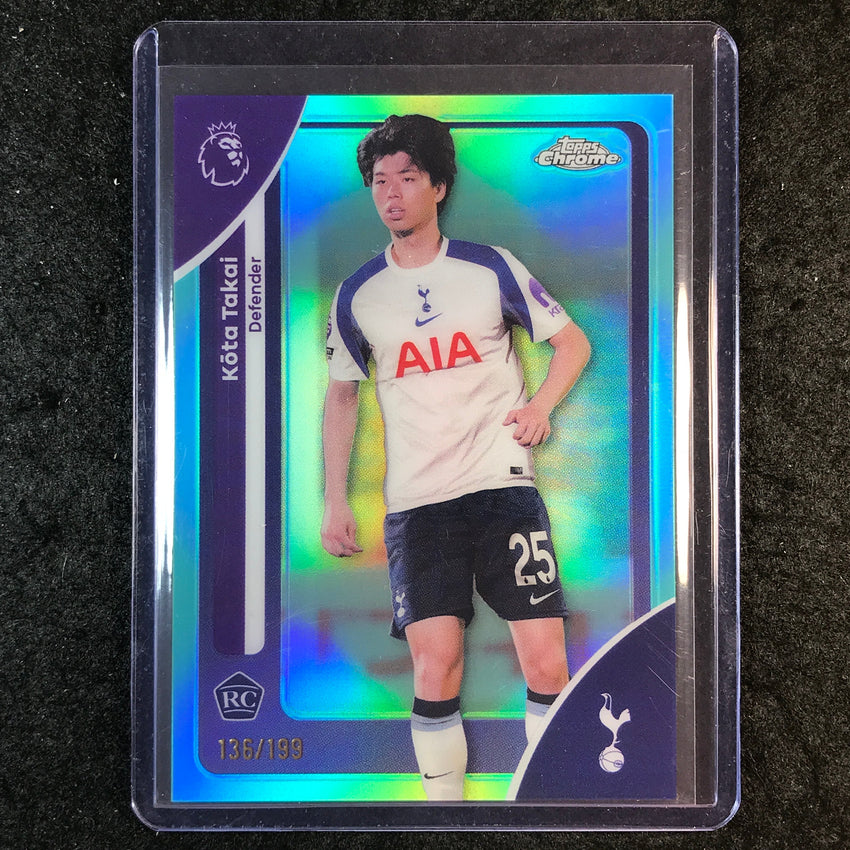 2026 Topps Chrome Premier League EPL KOTA TAKAI Rookie Aqua 136/199 #177