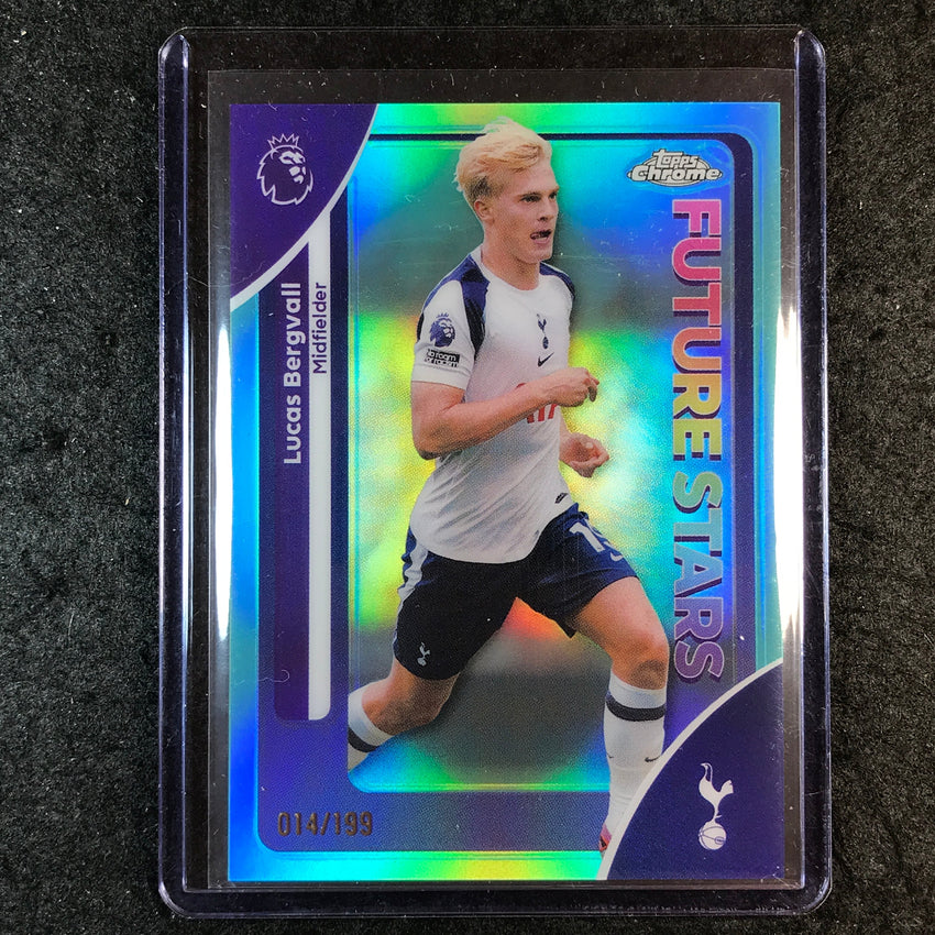 2026 Topps Chrome Premier League EPL LUCAS BERGVALL Future Stars Aqua 14/199