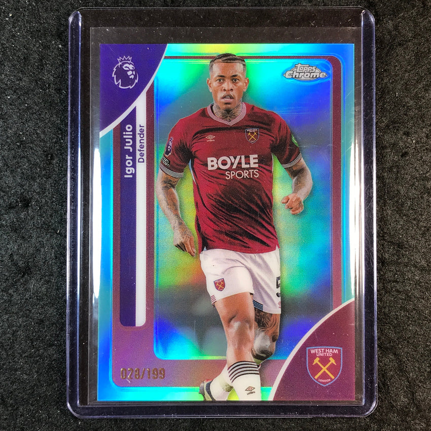 2026 Topps Chrome Premier League EPL IGOR JULIO Aqua 28/199 #184