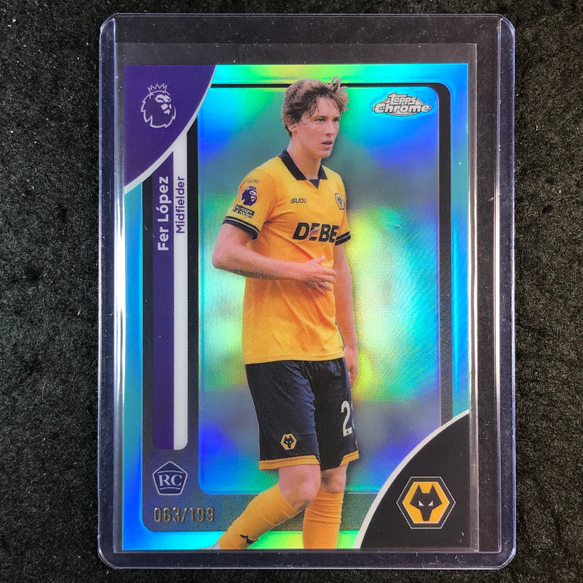 2026 Topps Chrome Premier League EPL FER LOPEZ Rookie Aqua 63/199 #197