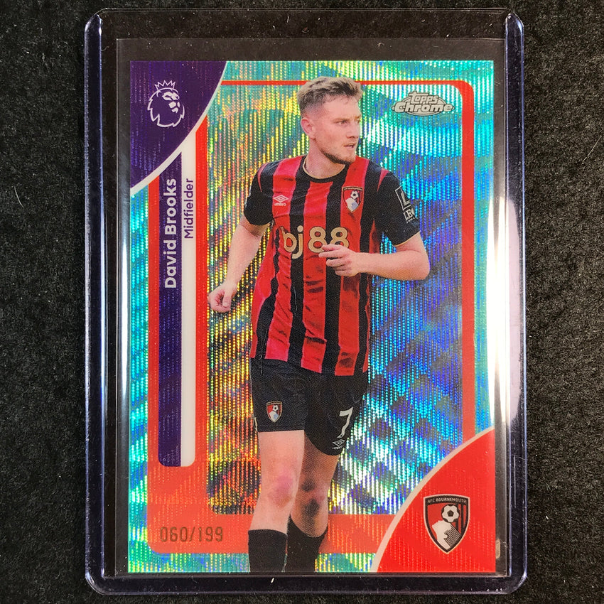 2026 Topps Chrome Premier League EPL DAVID BROOKS Aqua Wave 60/199 #4